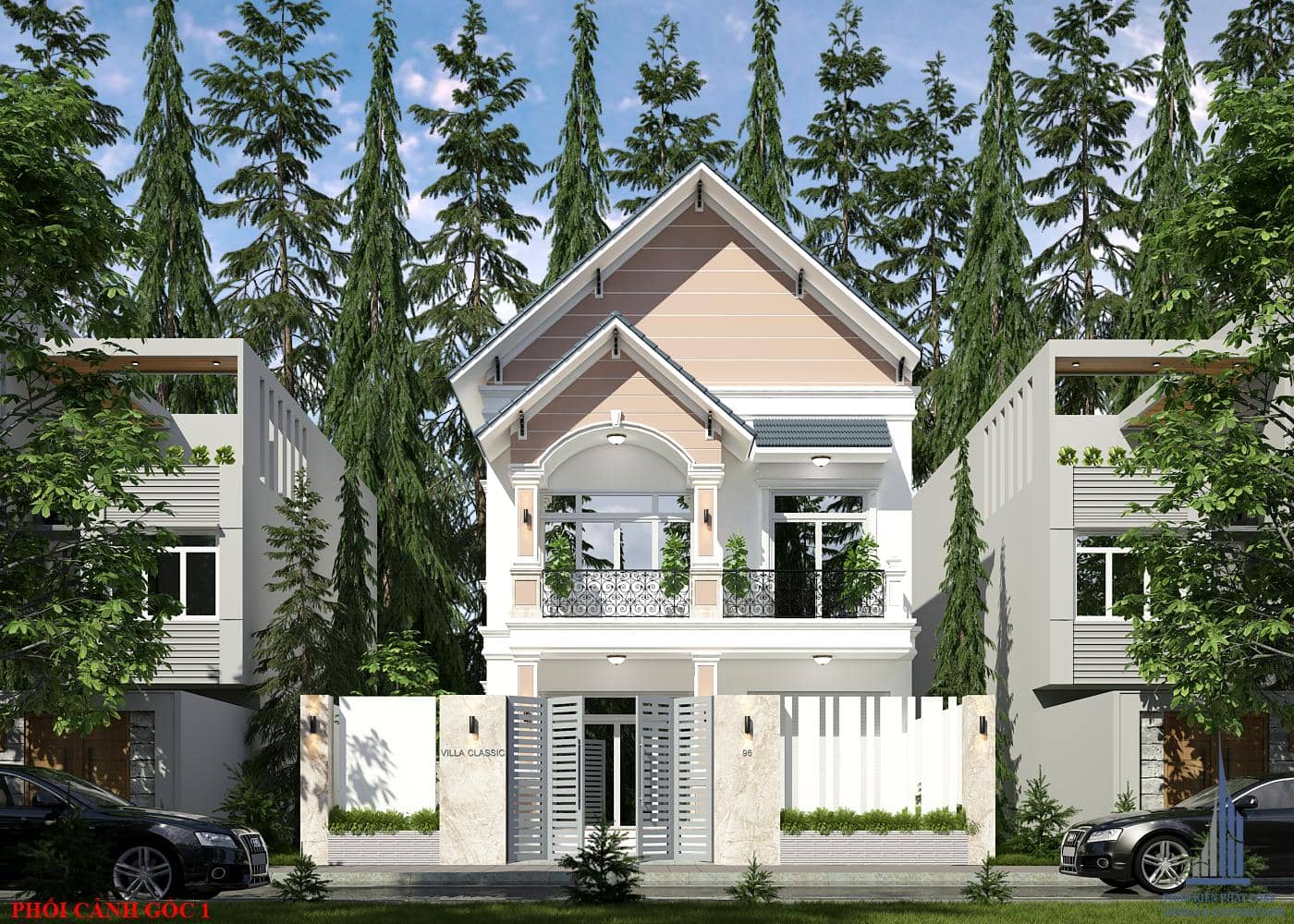 Thiết kế nhà biệt thự 1 trệt 1 lầu - BT 13205 - KataHome