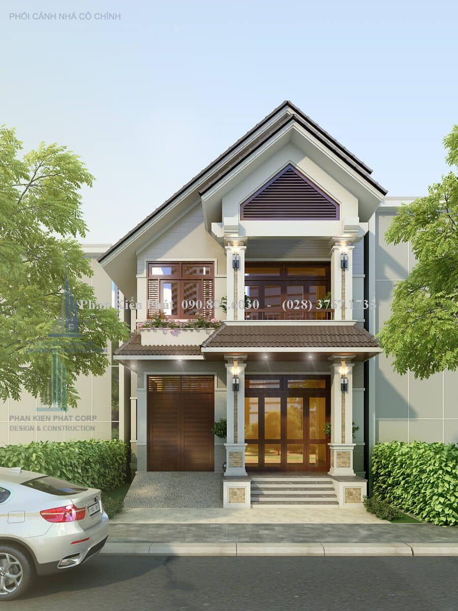 Mẫu biệt thự mái thái 2 tầng đẹp tại quận 6 | Phan Kiến Phát Co.,Ltd