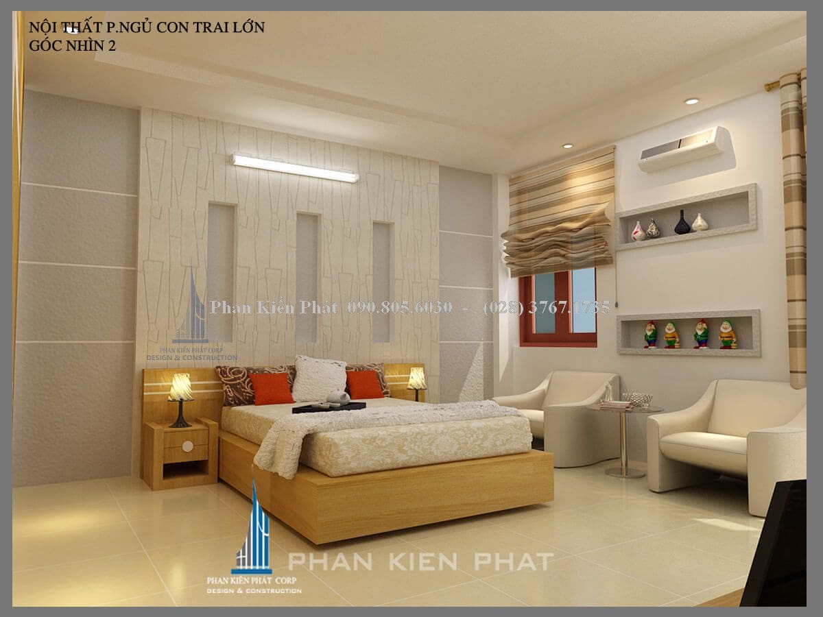 thiet ke noi that phong ngu con trai lon view 2 Phan Kiến Phát Co.,Ltd