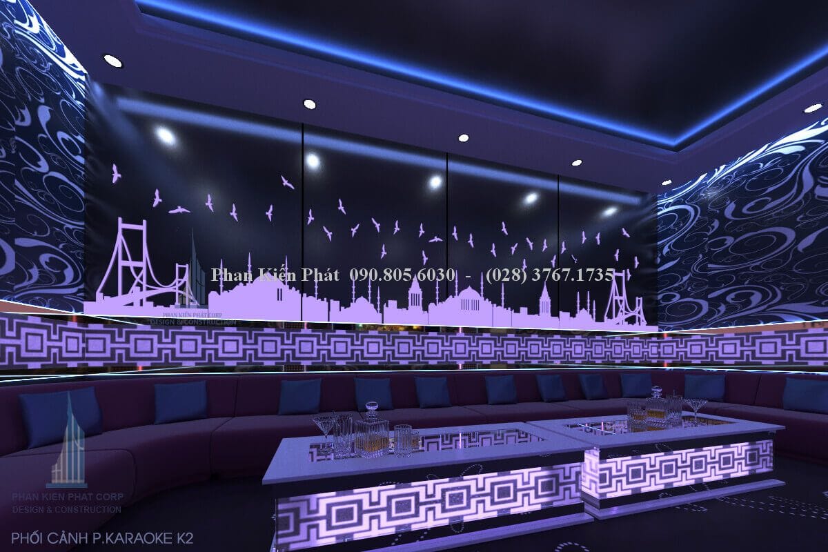 Thiết kế phòng karaoke đẹp K2