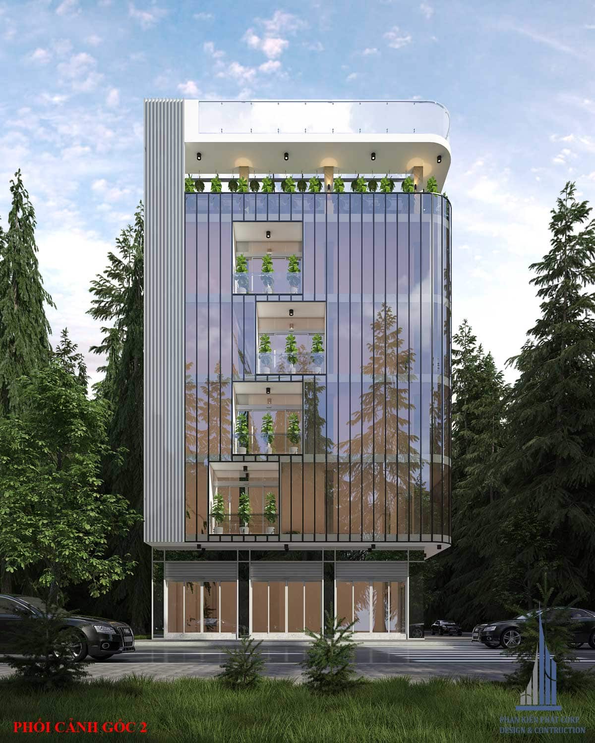 Mẫu thiết kế tòa nhà văn phòng hiện đại đẹp vô cùng sang trọng | Phan Kiến Phát Co.,Ltd