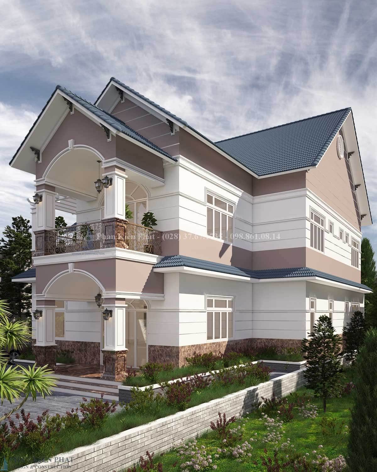 Villa Dep Sang Trong V3 - Mẫu thiết kế biệt thự 2 tầng đẹp