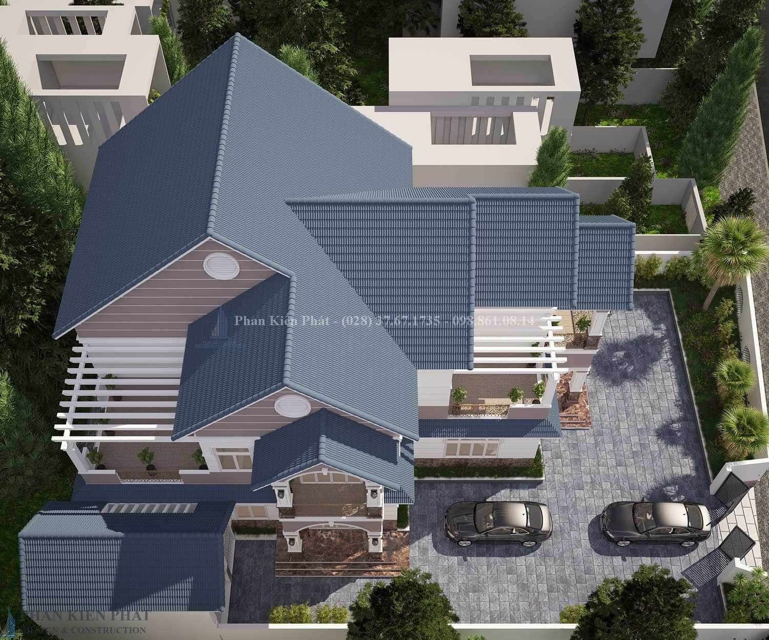 Villa Dep Sang Trong V5 - Mẫu thiết kế biệt thự 2 tầng đẹp