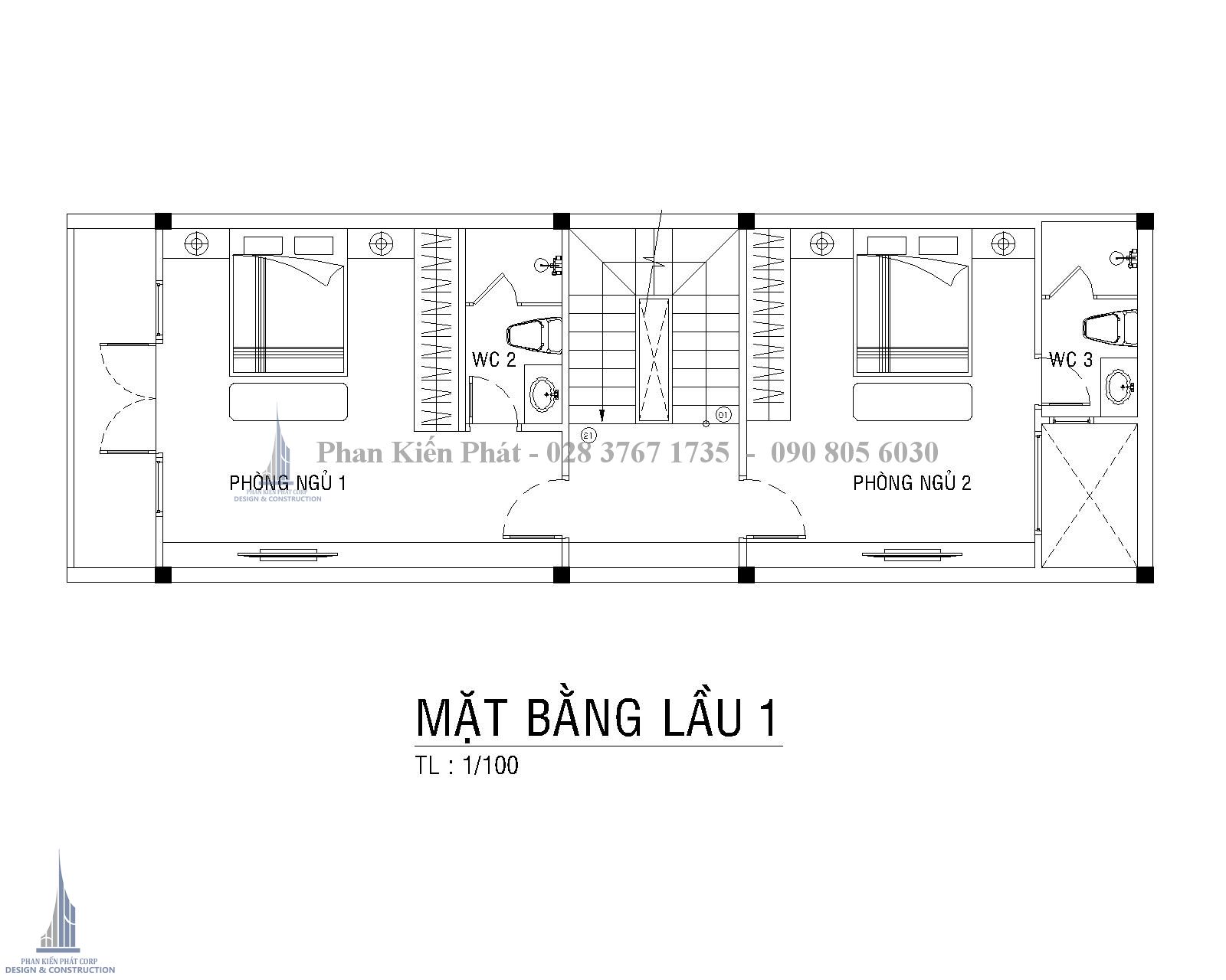 Mat Bang Lau 1 Nha Pho Co Dien Anh Hoa