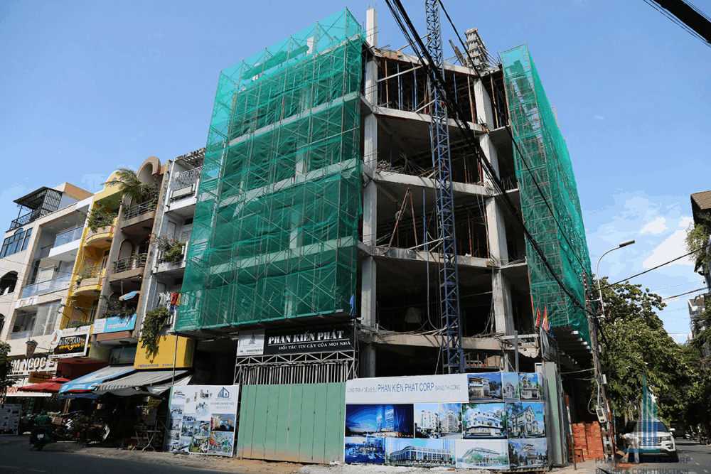 Công trình tòa nhà văn phòng 7 tầng 12x16m tại Tân Bình