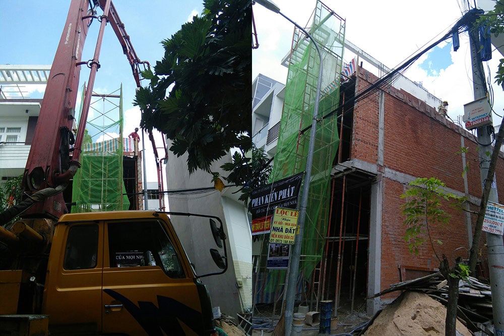 Thi công nhà phố 4 tầng diện tích 4x15m Anh Khoa, Bình Tân, HCM