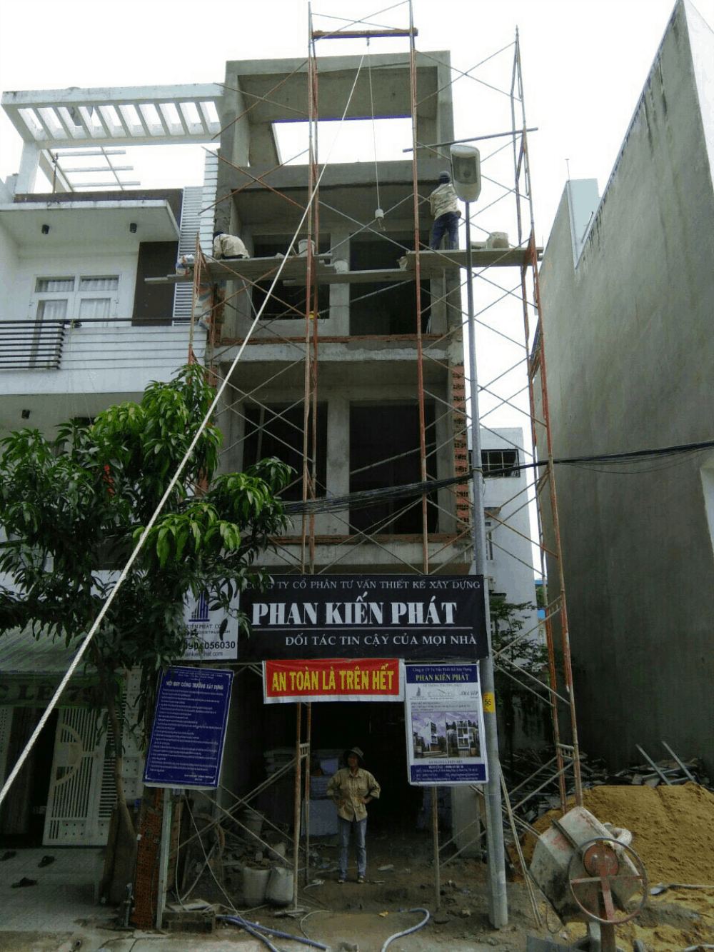 Thi công nhà phố 4 tầng diện tích 4x15m Anh Khoa, Bình Tân, HCM