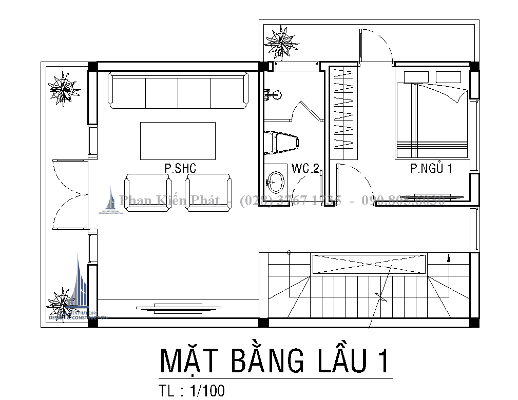 Mat Bang Cong Nang Tang 2 Mau Nha Pho Hien Dai