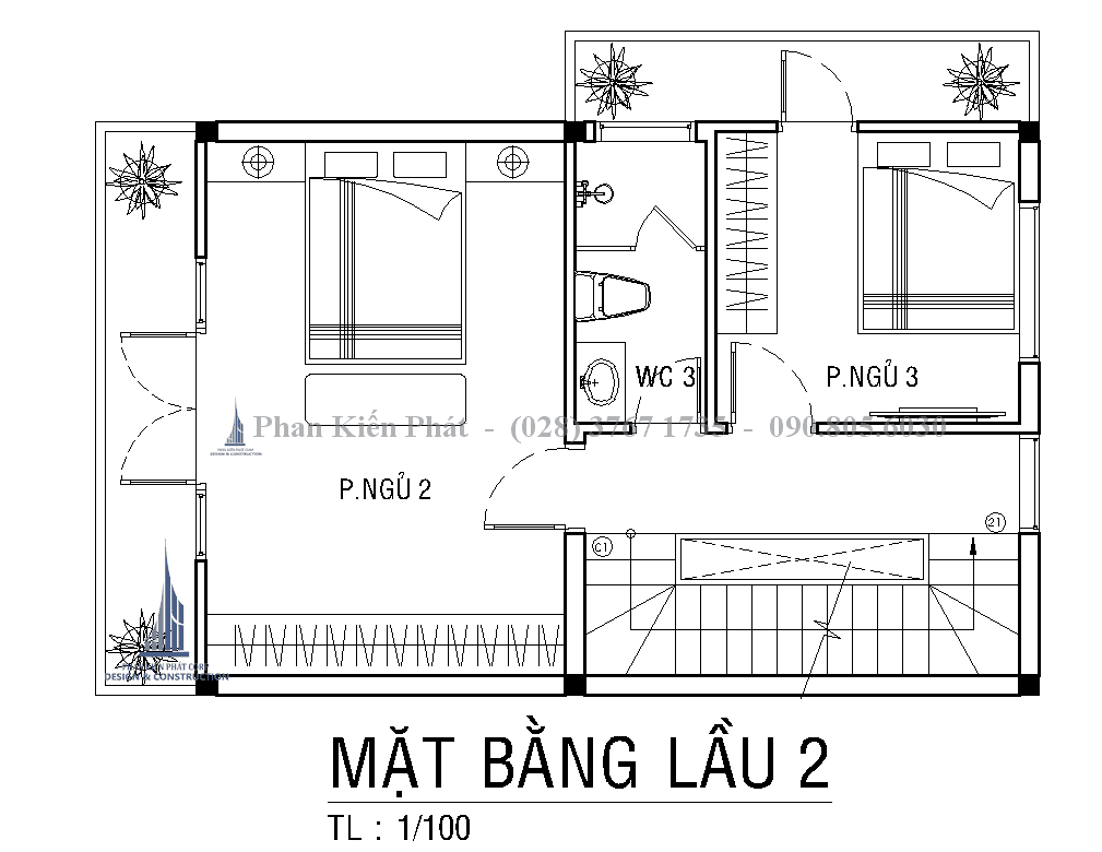 Mat Bang Cong Nang Tang 3 Mau Nha Pho Hien Dai